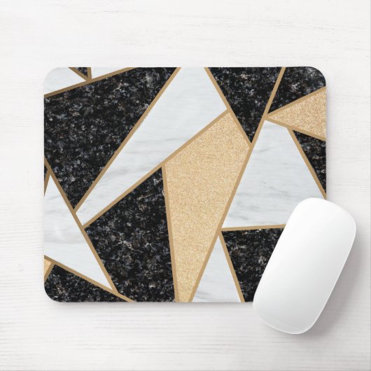 Cool geometrischer Marmor Mousepad (Mit Mouse)