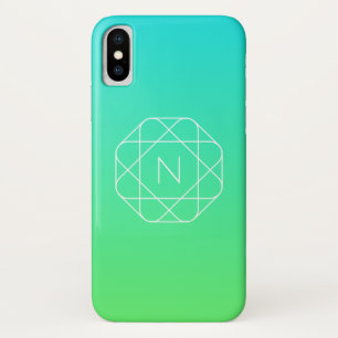Cool Geometrisches Monogramm   Blue & Lime Green O Case-Mate iPhone Hülle