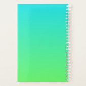 Cool Geometrisches Monogramm | Blue & Lime Green O Planer (Rückseite)