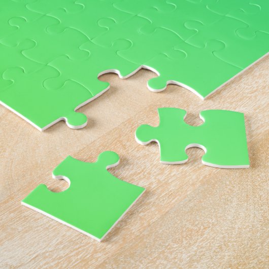 Cool Geometrisches Monogramm | Blue & Lime Green O Puzzle (Seite)