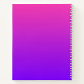 Cool Geometrisches Monogramm | Magenta Lila Violet Notizblock (Rückseite)