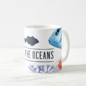 Cool Gerettet Ozeanbanner Kaffeetasse (VorderseiteRechts)