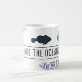 Cool Gerettet Ozeanbanner Kaffeetasse (Mittel)