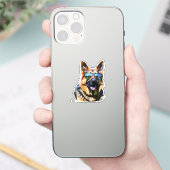 cool german shepherd aufkleber (Telefon)