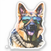 cool german shepherd aufkleber (Vorderseite)