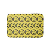 Cool Gesellig Lächelndes Gesichtsmuster gelb Badematte (Vorderseite)