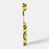 Cool Gesellig Lächelndes Gesichtsmuster gelb iPhone Hülle (Linke Seite)