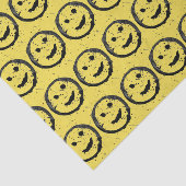 Cool Gesellig Lächelndes Gesichtsmuster gelb Seidenpapier (Ausschnitt)