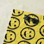 Cool Gesellig Lächelndes Gesichtsmuster gelb Strandtuch (Beispiel)