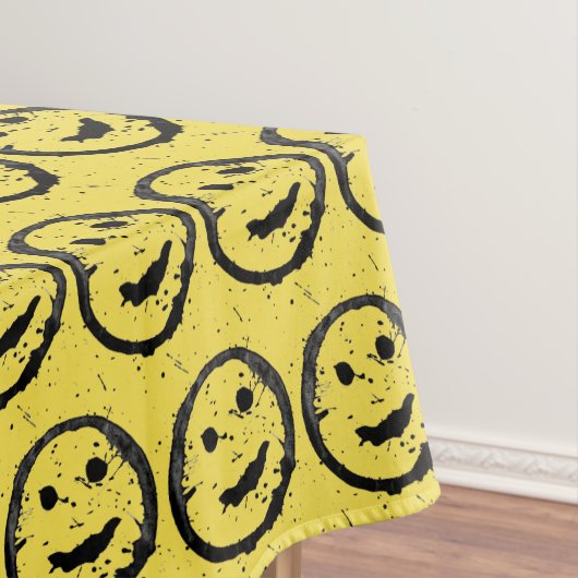 Cool Gesellig Lächelndes Gesichtsmuster gelb Tischdecke (Beispiel)