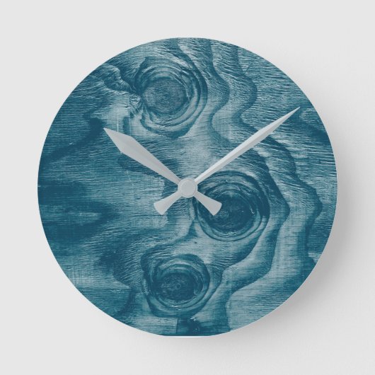 Cool gestrichene Holzkörnerkunst Runde Wanduhr (Vorderseite)