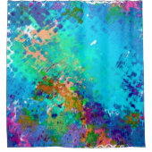 Cool gezacktes Graffiti Art Design Duschvorhang (Vorderseite)