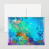 Cool gezacktes Graffiti Art Design Postkarte (Vorne/Hinten)