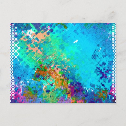 Cool gezacktes Graffiti Art Design Postkarte (Vorderseite)