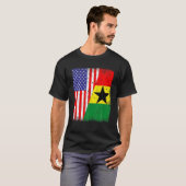 Cool Ghana Flag USA American Flag Patriotic T-Shirt (Vorne ganz)