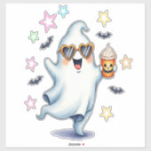 Cool Ghost Halloween Vibes Aufkleber (Blatt)