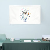 Cool Ghost Halloween Vibes Banner (Messeveranstaltung)