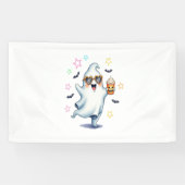 Cool Ghost Halloween Vibes Banner (Horizontal)