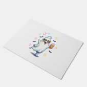 Cool Ghost Halloween Vibes Fußmatte (Schrägansicht)