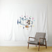 Cool Ghost Halloween Vibes Wandteppich (Beispiel (Horizontal))