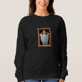 Cool Ghost Minimalist Fall Modern Retro Sweatshirt (Vorderseite)