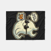 Cool Ghost Whiskey Pub Men Funny Halloween Fleecedecke (Vorderseite (Horizontal))