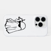Cool Ghost with Cigarette – Halloween Phone Case iPhone Hülle (Rückseite (Horizontal))