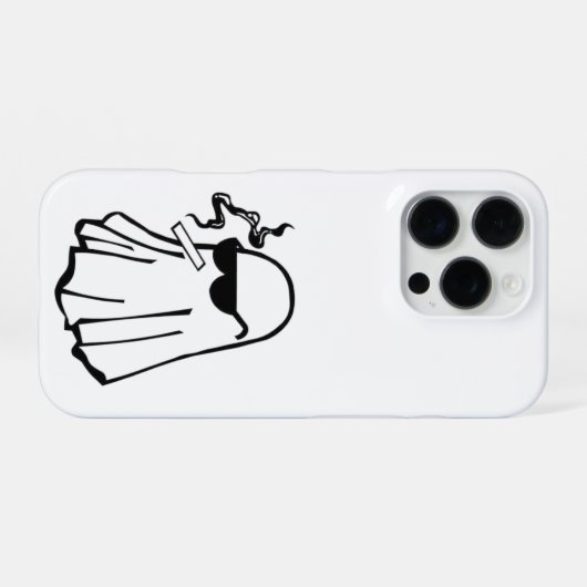 Cool Ghost with Cigarette – Halloween Phone Case iPhone Hülle (Rückseite (Horizontal))