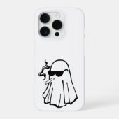 Cool Ghost with Cigarette – Halloween Phone Case iPhone Hülle (Rückseite)