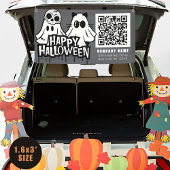 Cool Ghosts Happy Halloween QR Business Banner