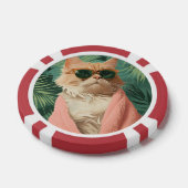 Cool Ginger Cat Vacation Vibes Ästhetik Pokerchips (Einzeln)