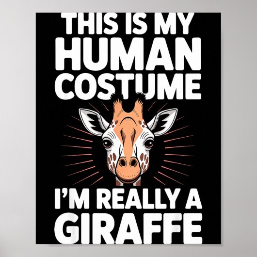 Cool Giraffe Art For Men Women Kids Toddler Giraff Poster (Vorne)