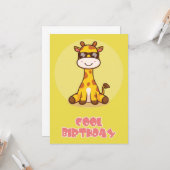 Cool giraffe Flat Greeting Card Karte (Vorderseite/Rückseite Beispiel)