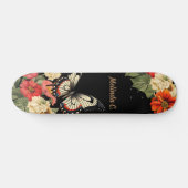 Cool Girl Floral Butterfly Skate Deck Skateboard (Horizontal)