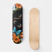 Cool Girl Floral Butterfly Skate Deck Skateboard (Vorderseite)
