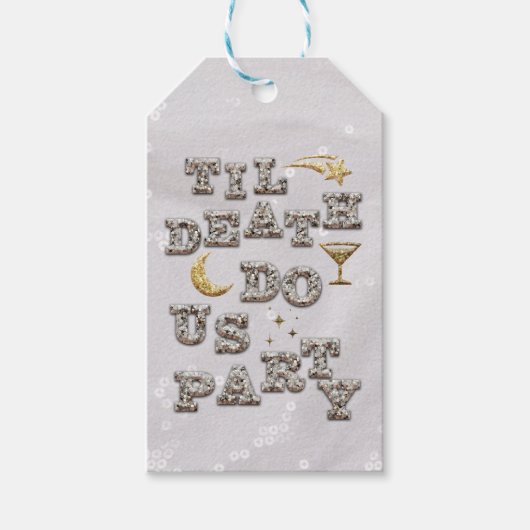 Cool Girl Glam Glitzer Metallic Geschenkanhänger (Vorderseite)