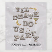 Cool Girl Glam Glitzer Metallic Weinetikett (Einzelnes Label)