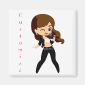 Cool Girl Sings Karaoke Thunder_Cove Magnet (Vorne)