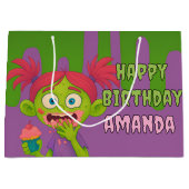 Cool Girl Zombie Reversible Gift Bag Große Geschenktüte (Vorderseite)
