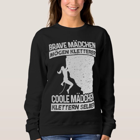 Cool girls climb themselves climbing climbing sweatshirt (Vorderseite)