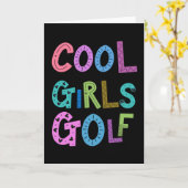 Cool Girls Golf Golfspielen Lover Sport Damen Kind Karte (Gelbe Blume)