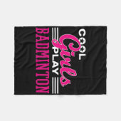 Cool Girls Play Badminton 1 Fleecedecke (Vorderseite (Horizontal))