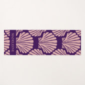 Cool Girly Tropical Seashells Custom Yogamatte (Vorderseite (Horizontal))
