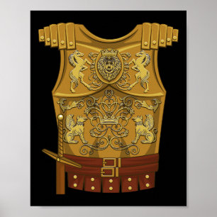 Cool Gladiator Halloween Combat Kostüm Kämpfer Gi Poster