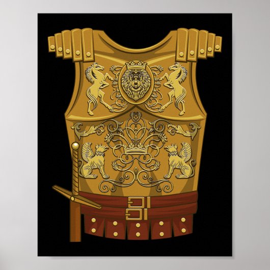 Cool Gladiator Halloween Combat Kostüm Kämpfer Gi Poster (Vorne)