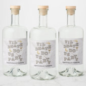 Cool Glam Glitzer Tequila Alkoholflaschenetikett (Flaschen)