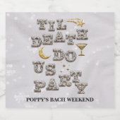 Cool Glam Glitzer Tequila Alkoholflaschenetikett (Einzelnes Label)