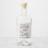 Cool Glam Glitzer Tequila Alkoholflaschenetikett (Vorderseite)