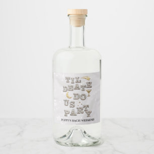 Cool Glam Glitzer Tequila Alkoholflaschenetikett
