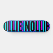 Cool Glitch Blue Ollie Nollie Skateboard Deck (Horizontal)